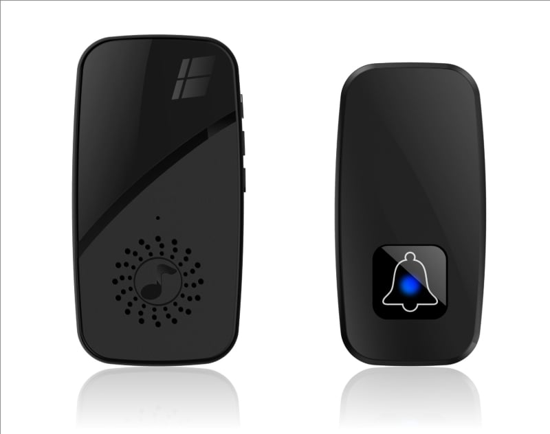 Bezdrôtový zvonček na dvere pre seniorov, nastaviteľná hlasitosť, 40 melódií, 5V sieťové napájanie, model SPMKJ-09