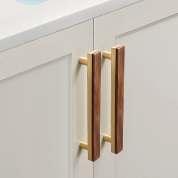 Drška za garderobu i ladicu, novi kineski stil, masivno drvo i cinkovo legura, elektroplate završna obrada, model 2103 walnut copper