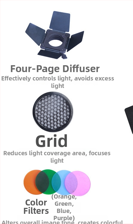 BJ-600B Profesionálne LED svetlo na fotografiu pre filmové/televízne natáčanie a live stream, 30W, 5600K, uhol lúča 120°, 90–240V AC