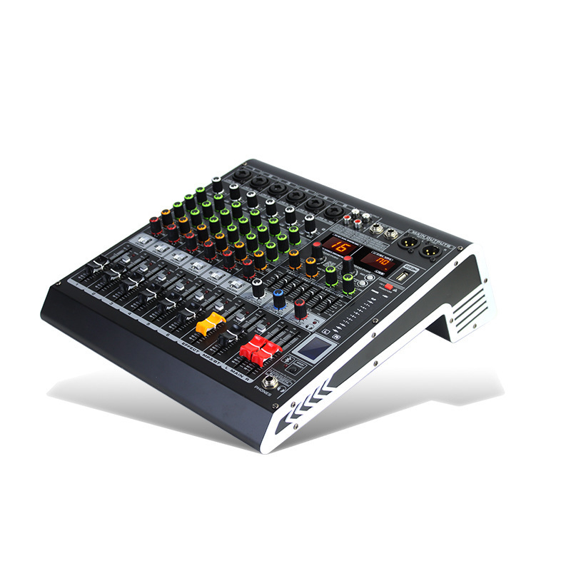 Ενισχυτής ισχύος με ενσωματωμένο μίκτη και DSP εφέ, Bluetooth και USB διεπαφή, έξοδος 25W, υποδοχή XLR, για σκηνή, KTV, ζωντανή μετάδοση και εγγραφή