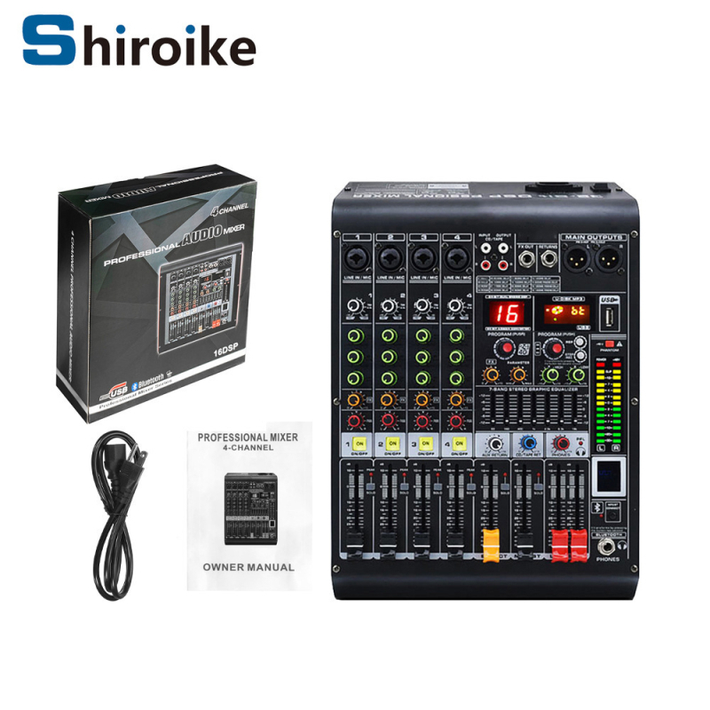 Ενισχυτής ισχύος με ενσωματωμένο μίκτη και DSP εφέ, Bluetooth και USB διεπαφή, έξοδος 25W, υποδοχή XLR, για σκηνή, KTV, ζωντανή μετάδοση και εγγραφή