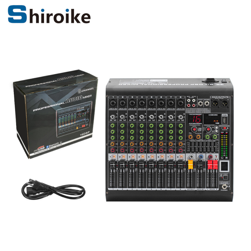 Ενισχυτής ισχύος με ενσωματωμένο μίκτη και DSP εφέ, Bluetooth και USB διεπαφή, έξοδος 25W, υποδοχή XLR, για σκηνή, KTV, ζωντανή μετάδοση και εγγραφή