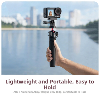 Rozťahovateľný monopod pre telefóny a kamery — univerzálny stolný statív na živé vysielanie a vlog, ABS, max nosnosť 1 kg, hmotnosť 180 g