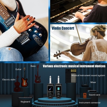 Bežični odašiljač i prijemnik za glazbene instrumente (električna gitara i duvački instrument) s Bluetooth prijenosom zvuka - KH K1-002