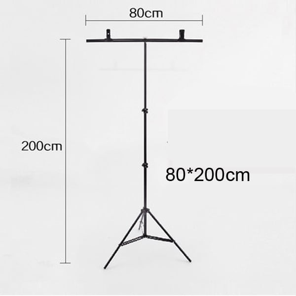 Στήριγμα φόντου για φωτογράφηση προϊόντων, μεταλλικό, Τ-σχήματος πλαίσιο, βάρος 1,5 kg, επεξεργασία επιφανείας