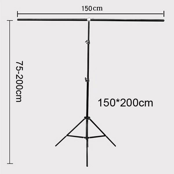 Στήριγμα φόντου για φωτογράφηση προϊόντων, μεταλλικό, Τ-σχήματος πλαίσιο, βάρος 1,5 kg, επεξεργασία επιφανείας