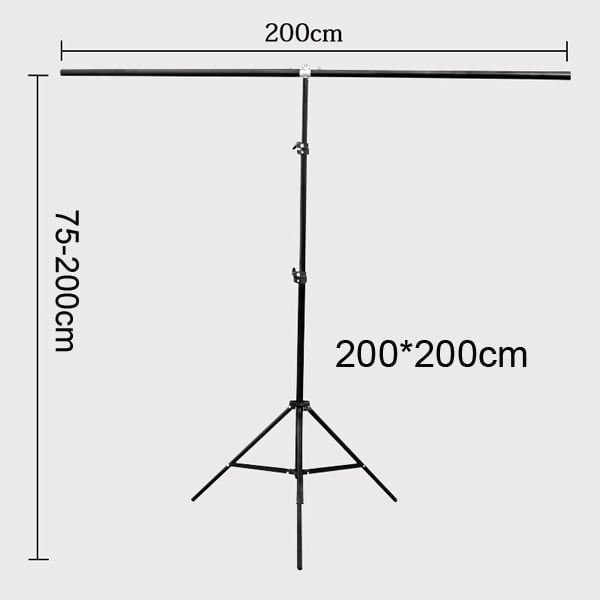 Στήριγμα φόντου για φωτογράφηση προϊόντων, μεταλλικό, Τ-σχήματος πλαίσιο, βάρος 1,5 kg, επεξεργασία επιφανείας