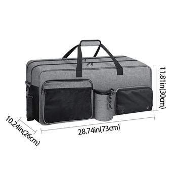 Чанта за спорт за тенис и бадминтон с кръстосана презрамка и отделение за ракети, полиестер, персонализирана обработка, тегло 1.078 кг