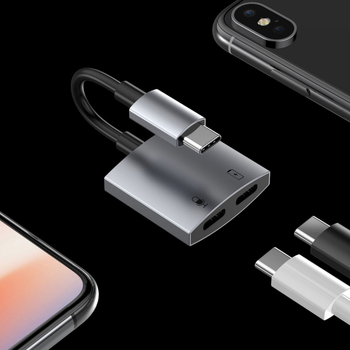 Adaptor audio Type-C pentru dispozitive Apple - adaptor pentru căști 2 în 1, decodor, model Hwy-007, brand Yycz