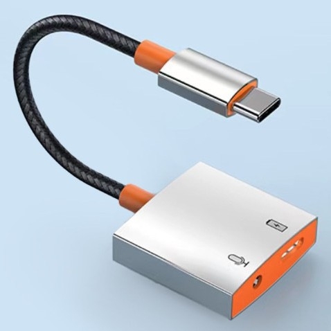 Adaptor audio Type-C pentru dispozitive Apple - adaptor pentru căști 2 în 1, decodor, model Hwy-007, brand Yycz