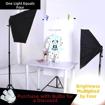 4-u-1 LED softbox za fotografiju i prijenos uživo, E27 utičnica, 5500K, 220V, doseg do 5 m