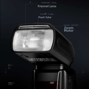 Stanard FK580 DSLR blesk TTL zoom hlava, nosnosť 2-5 kg, hmotnosť 0,4 kg, záruka; obsah balenia: blesk, ochranná taška, mikro základňa, návod na použitie
