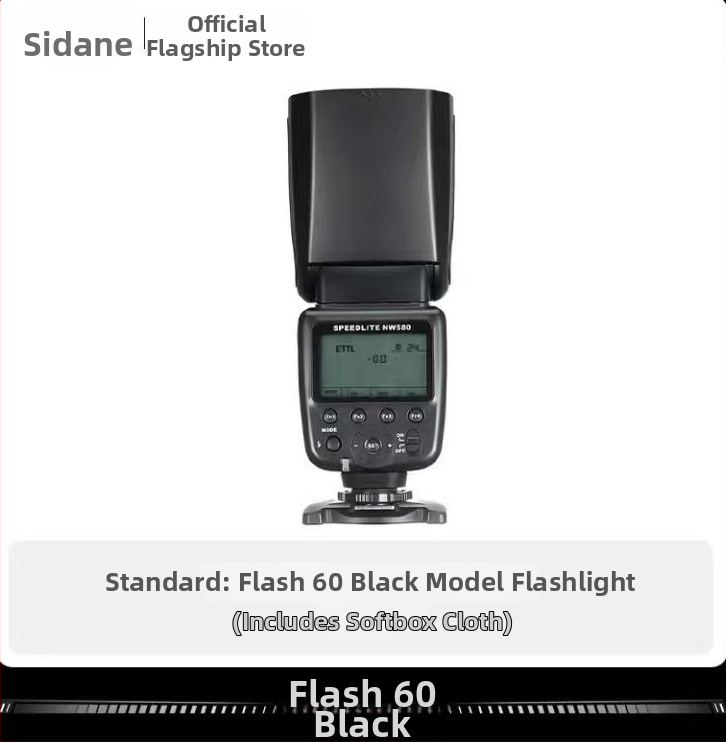 Stanard FK580 DSLR blesk TTL zoom hlava, nosnosť 2-5 kg, hmotnosť 0,4 kg, záruka; obsah balenia: blesk, ochranná taška, mikro základňa, návod na použitie