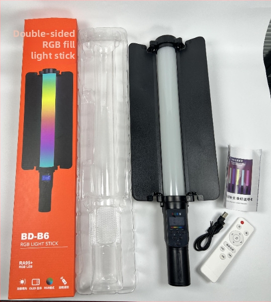 Prenosné RGB svetlo na fotografovanie, LED výplňové svetlo, nabíjateľné, stmievateľné, 10 W, 13 režimov, pre livestream
