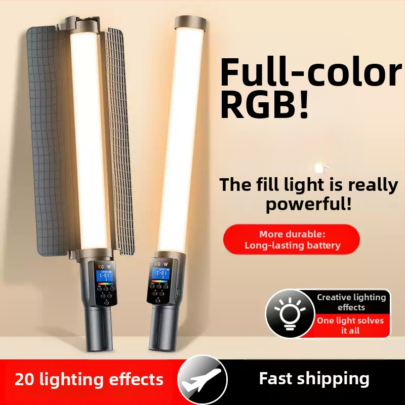 Prenosné RGB svetlo na fotografovanie, LED výplňové svetlo, nabíjateľné, stmievateľné, 10 W, 13 režimov, pre livestream