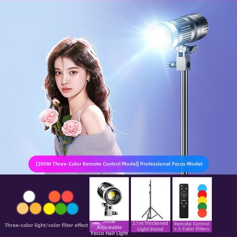 Φορητό φως φωτογράφισης, 2700–6500K θερμοκρασία χρώματος, ρυθμιζόμενη ένταση, βύσμα Ε27, 45–55W, 220V