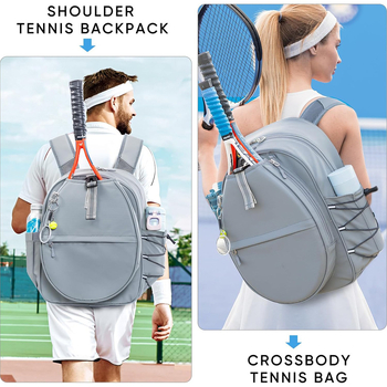 Casual sports backpack za dvije reketa, vodootporan Oxford materijal, model B25100, unisex, pogodna za badminton, tenis i pickleball