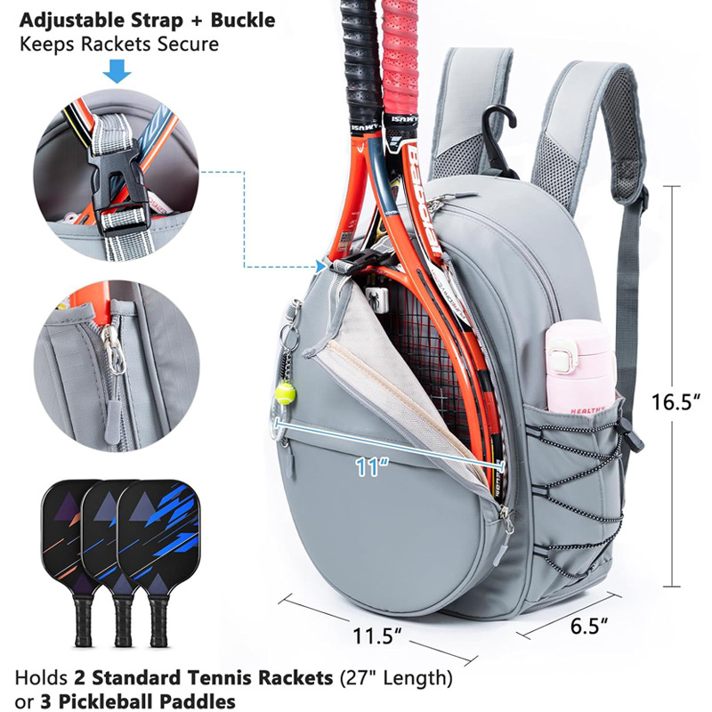 Casual sports backpack za dvije reketa, vodootporan Oxford materijal, model B25100, unisex, pogodna za badminton, tenis i pickleball