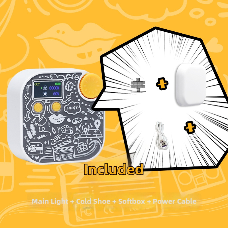 Prenosné svetlo na fotografovanie (6W, 5V, nastaviteľná jas, samostatné napájanie)