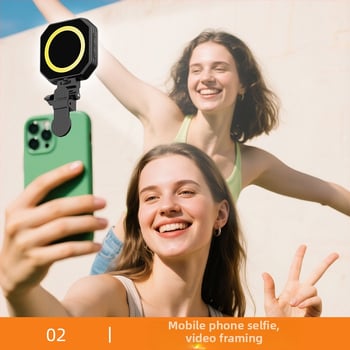 LED svjetlo za telefon s magnetskim usisavanjem, model F01, 6W, 3.7V, tri temperature boje, ručna upotreba za fotografiranje i prijenos uživo