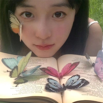 3D пеперуда стенен стикер – за външна употреба, алуминиево фолио, огнеустойчив, етнически стил