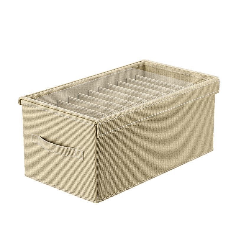 Sklopiva kutija za odjeću s poklopcem, prašinu otporna, garderobni organizator, 26 L, dimenzije 47 × 28 × 20 cm