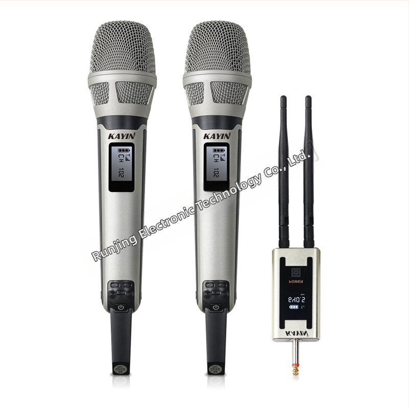 Dinamički mikrofon, kućište od cinkove legure, ugrađena baterija 1000–1200 mAh (6–8 sati), frekvencijski odziv 100 Hz–20 kHz, SNR ≥95 dB