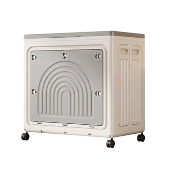 Gassner műanyag hajtogatható tároló doboz fedéllel – telepítés nélkül, nagy kapacitás ruháknak, takaróknak és játékoknak