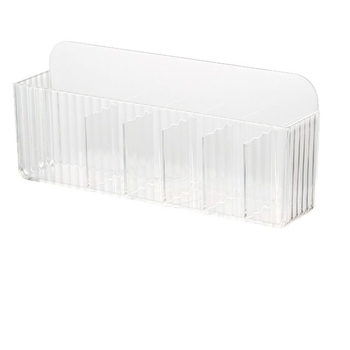 Organizator cosmetic montat pe perete, compartimente pentru ruj, plastic PS, capacitate 1 L, divizori transparenți