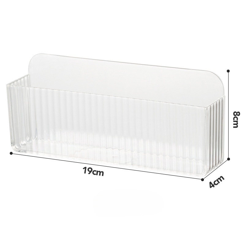 Organizator cosmetic montat pe perete, compartimente pentru ruj, plastic PS, capacitate 1 L, divizori transparenți