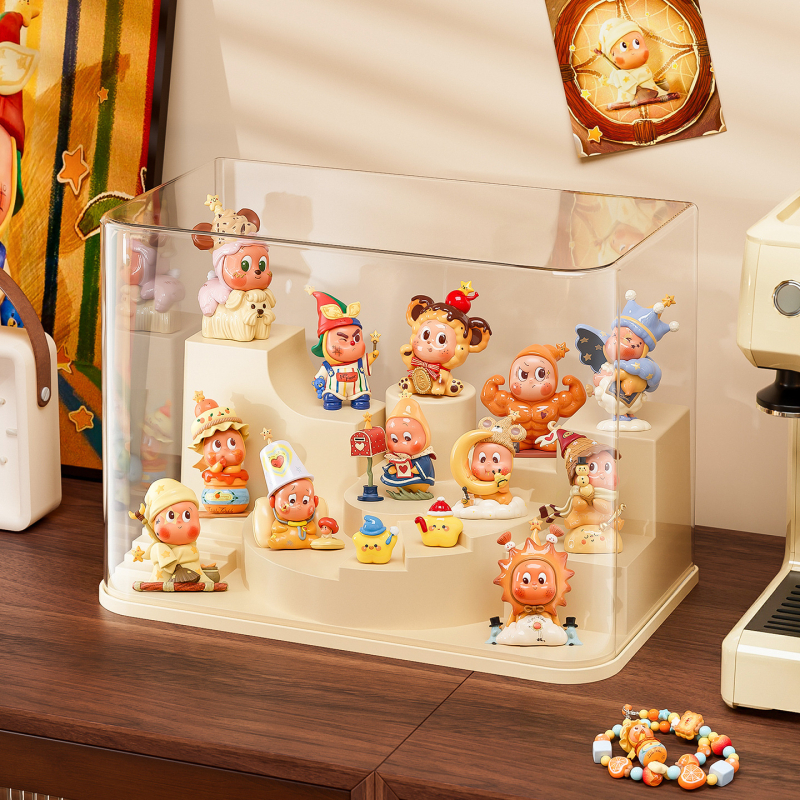 Blind Box kiállító szekrény, Modell 8018-1, PET+ABS átlátszó anyag, Kapacitás 18 L, Fedett, Testreszabás elérhető