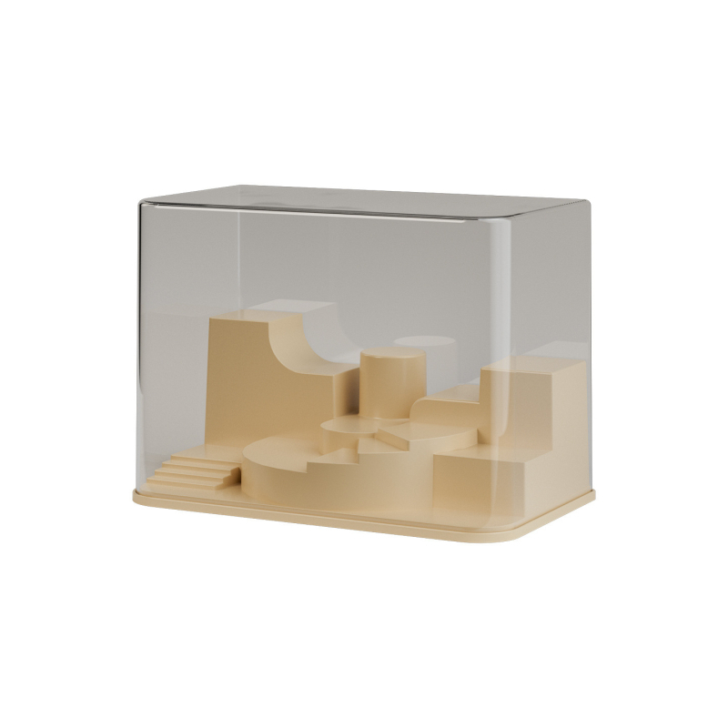 Blind Box kiállító szekrény, Modell 8018-1, PET+ABS átlátszó anyag, Kapacitás 18 L, Fedett, Testreszabás elérhető