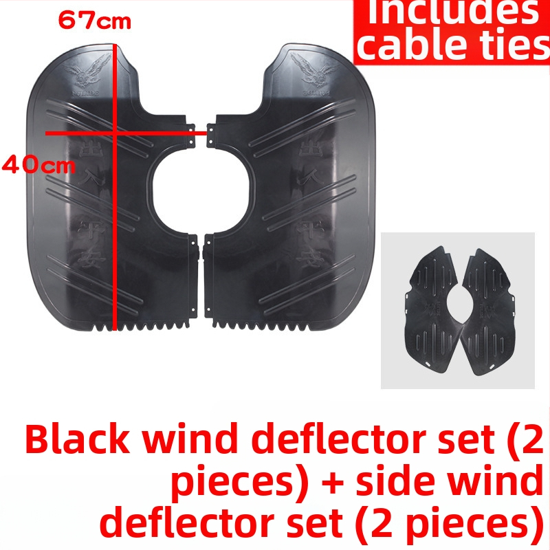 Predný blatník na motocykel so štítom — Príslušenstvo, Odolné voči opotrebeniu, Ochrana proti vetru