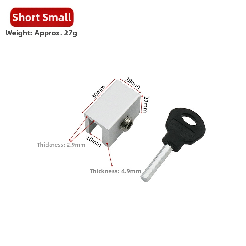 Zámok na okno z hliníkovej zliatiny, pre posuvné okná, s detským zámkom a ochranou proti krádeži