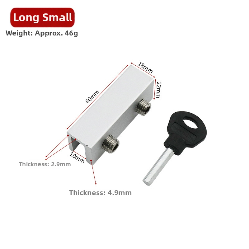 Zámok na okno z hliníkovej zliatiny, pre posuvné okná, s detským zámkom a ochranou proti krádeži