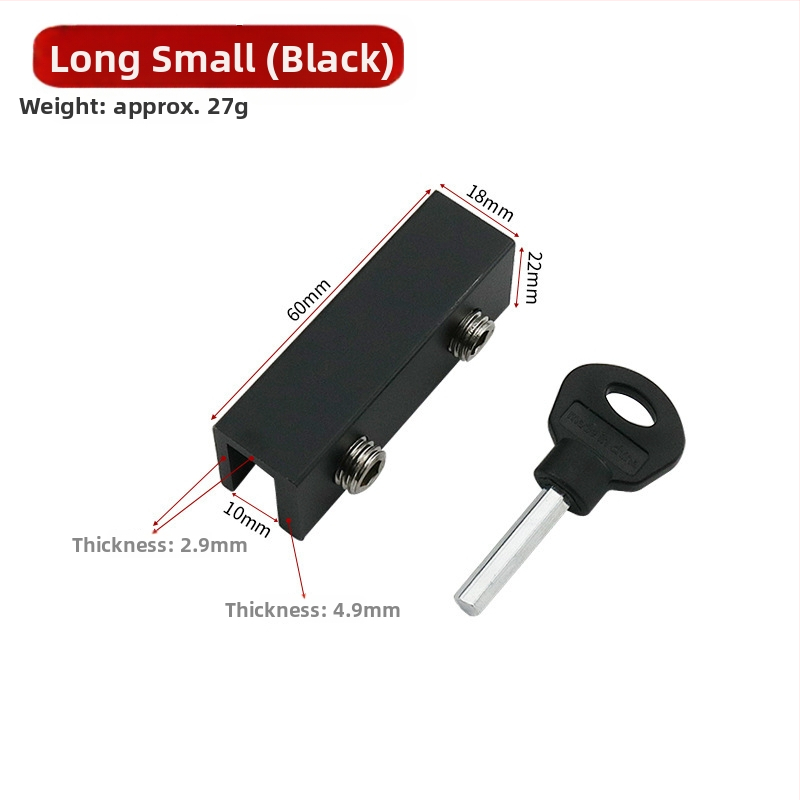 Zámok na okno z hliníkovej zliatiny, pre posuvné okná, s detským zámkom a ochranou proti krádeži