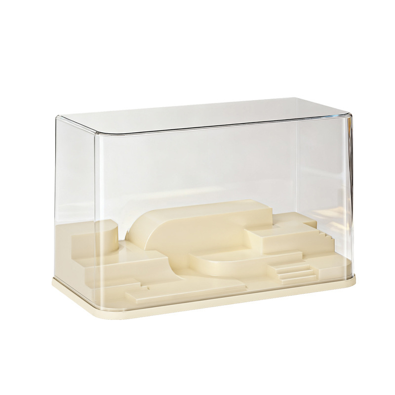 Blind Box figura bemutatóállvány, átlátszó műanyagból, porvédett vitrín