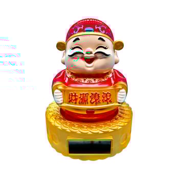 Műanyag autó dísz, rajzfilm-stílusú: nagy ringó gazdagság istene és Guanyin, fejmozgás funkció, testreszabás nélkül