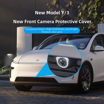 Predný kryt objektívu z tvrdeného skla pre Tesla Model Y/YL a prepracovaný Model 3 — odolný voči vetru a prachu, OEM spracovanie