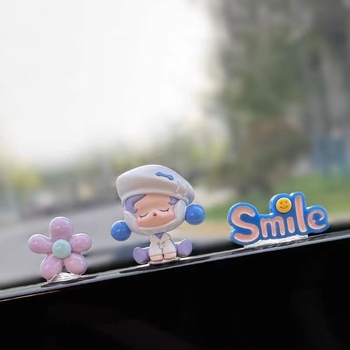 Figura od smole za unutrašnjost automobila, karikaturni stil, ukras za središnju konzolu sa zaslonom