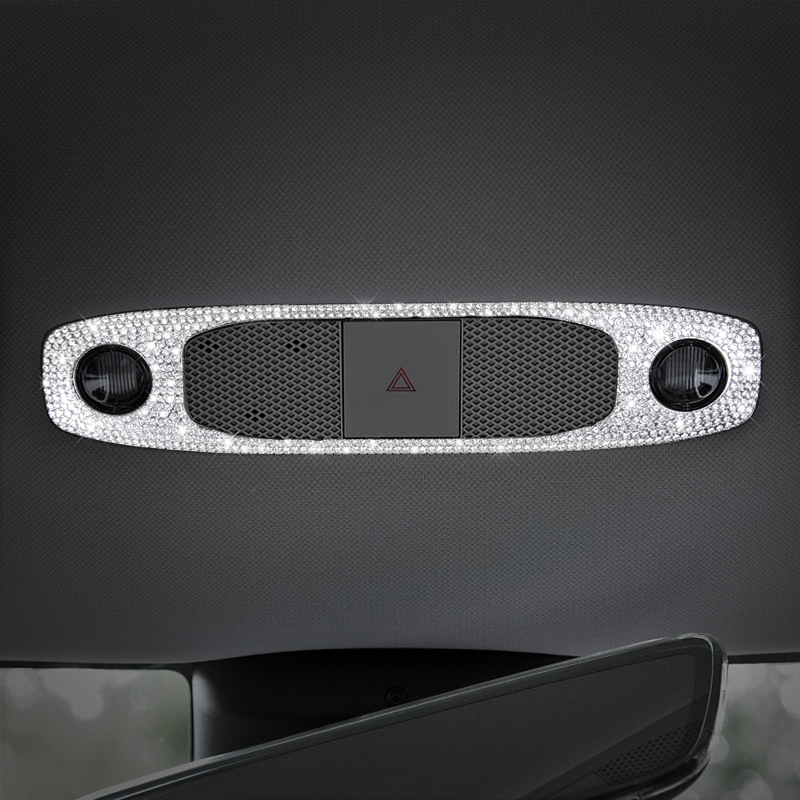 Unutarnje dekorativne naljepnice za Tesla Model 3 i Model Y — marka Yarisland, materijal: naljepnice, ukrašavanje logotipa dijamantima