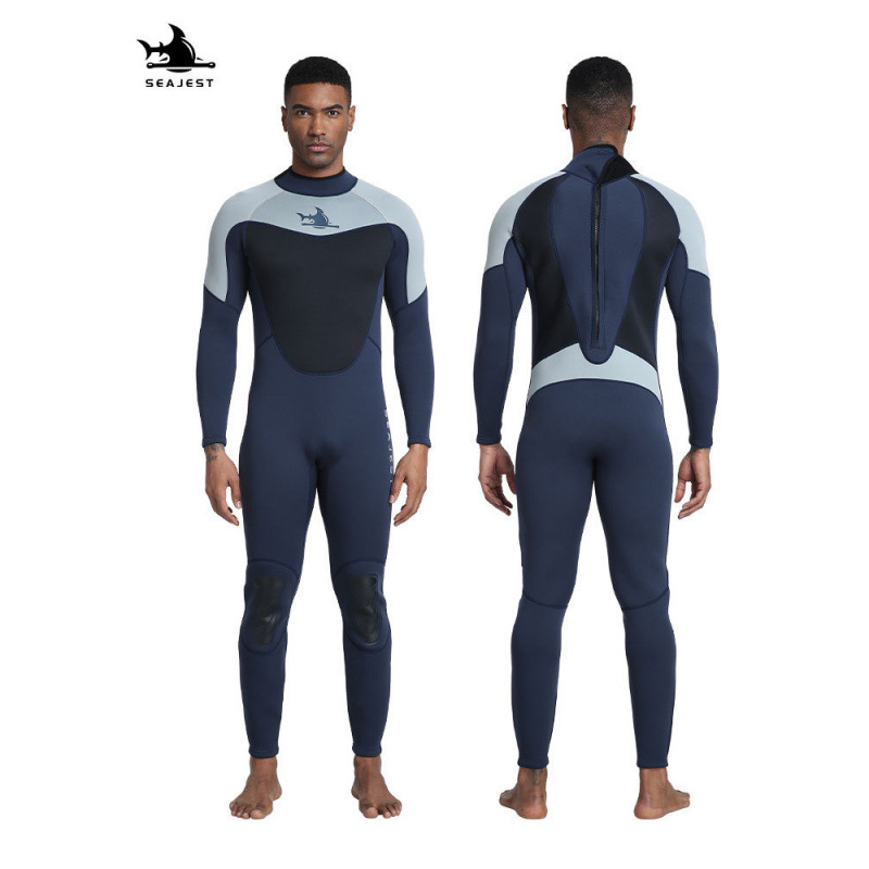 3 mm jednodjelni neoprenski kostim, topao, s dugim rukavima, za surfing, ronjenje i snorkeling