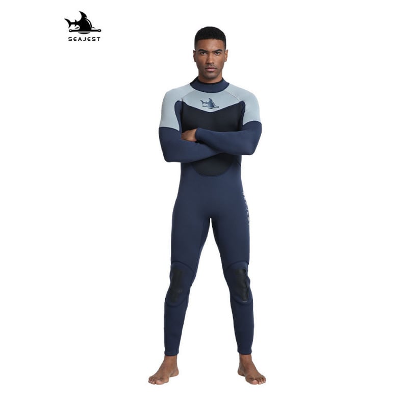 3 mm jednodjelni neoprenski kostim, topao, s dugim rukavima, za surfing, ronjenje i snorkeling