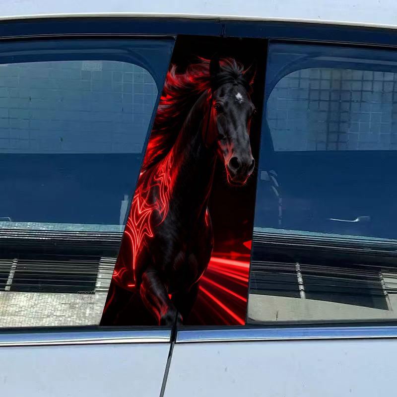 Sanxu naljepnica za cijeli automobil sa životinjskim motivom za stup prozora, samoljepljiva, prilagodljiva