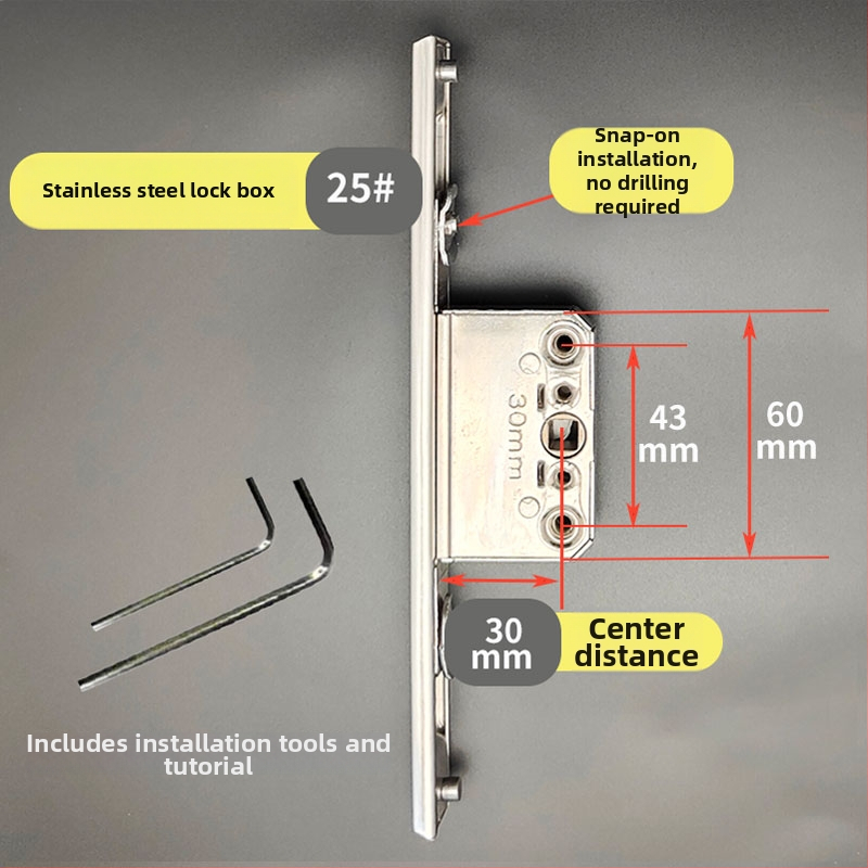Nehrdzavejúca oceľová skrinka na zámky pre systém kovania okien a dverí – Model: Nehrdzavejúca oceľová skrinka na zámky, Kód: F78788mm7tmm76