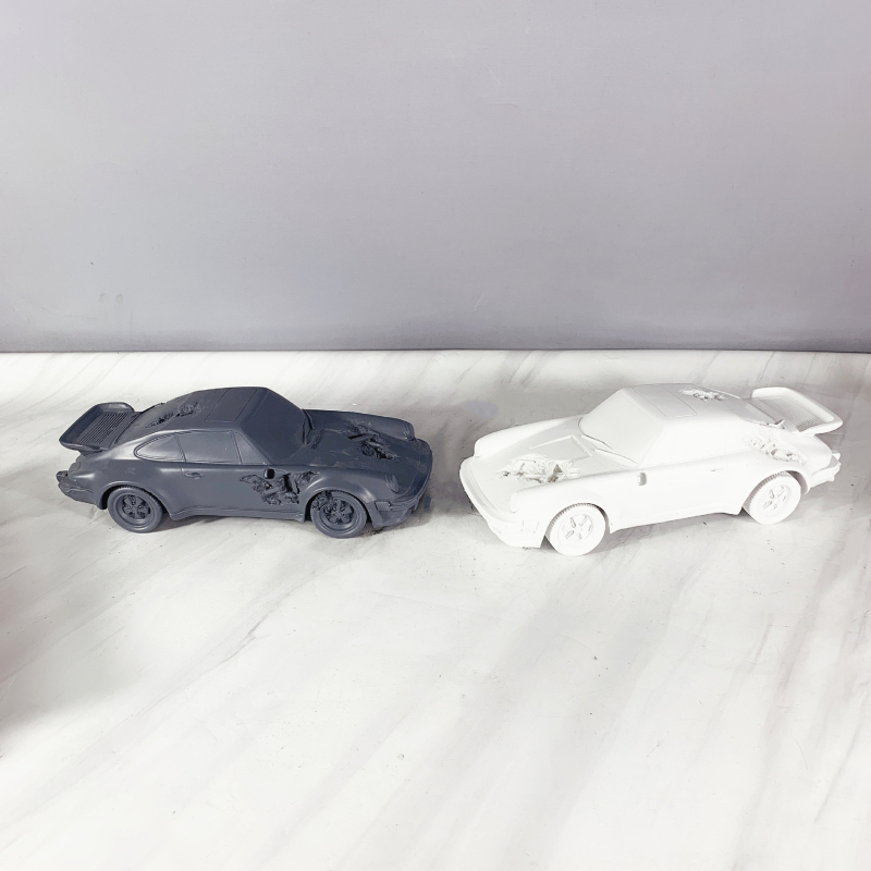 Automobilna skulptura – dekorativni model u nordijskom modernom stilu s erozijskim kristalnim umjetninama, materijal: sintetička smola, pakiranje: karton