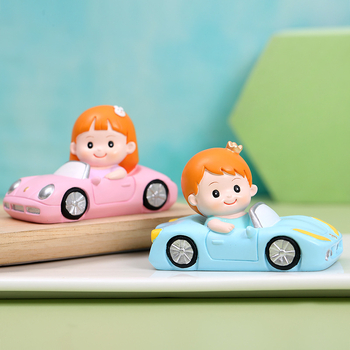 Set ukrasa za tortu i deserte s bebim autom – dekor stolova za proslavu Punog mjeseca uz rasvjetu