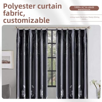 Polyesterové závesové tkaniny, montáž na háčik a lištu, moderný minimalistický štýl, farbenie, vhodné pre rohové okná a okná od podlahy po strop