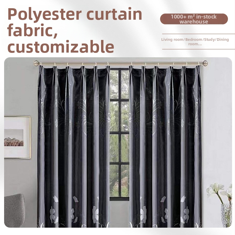 Polyesterové závesové tkaniny, montáž na háčik a lištu, moderný minimalistický štýl, farbenie, vhodné pre rohové okná a okná od podlahy po strop