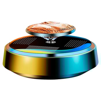 Napelemes autó illatosító dísz, függőlegesen forgó dizájnnal, fém tartó; 10-20 ml kapacitás; Ocean Osmanthus Cologne illat; dekoráció és szageltávolítás funkció; párologási idő 61-90 nap